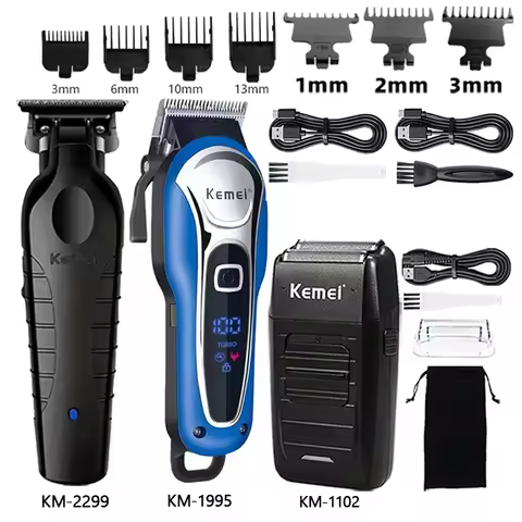 Kemei Hair Clipper Km-2299 Km-1995 Km-1102 Barber Blading Hair Cutting Machine Clipper Grooming Cord