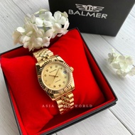 宾马 Balmer 5004M GP-2S Classic Sapphire Glass Women Watch with Gold dial and Gold Stainless Steel
