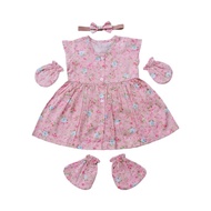 HITAM Newborn Baby Girl Clothes Black Floral Newborn Baby Dress