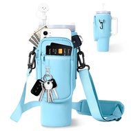 Tyeso Tumbler Carrier Pouch Bag With Mobile Wallet Pocket And Shoulder Strap For 900-1200ml Sarung B