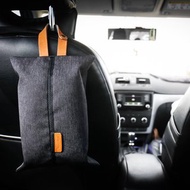 真皮車用面紙套 /面紙盒 /可掛式 /客製雷雕 /DG35