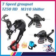 7 speed RD+shifter Shimano Tourney Rear derailleur TZ50 7speed M310 7s shifter mtb 7 speed groupset