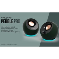CREATIVE Pebble Pro 2.0 USB-C Computer Speakers with Bluetooth 5.3 / RGB Lighting / BLACK / WHITE