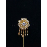 Mentul Diamond Zircon Rocking Flower/ V28