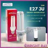 MINLITE E27 3U 20W Bulb Mentol Lampu Rumah Energy Saving Bulb E27 Bulb T3 3U 220V Lampu Pasar Malam 