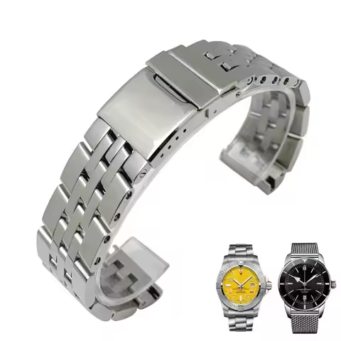 316L Solid Stainless Steel Watch Bracelet For Breitling strap AVENGER NAVITIMER SUPEROCEAN Watchband