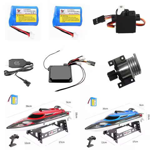 HJ808 HJ-808 High Speed RC Speedboat Spare Parts 7.4V 1100mAh Battery Motor Boat Cover HJ808 RC Boat