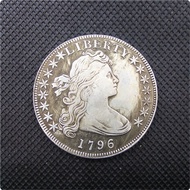 United States 1795 Statue of Liberty Retro Silver Round Commemorative Coin Collection Foreign Curren