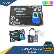 Erdos 50mm Short Neck Color Padlock