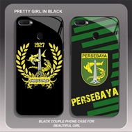 HK-65 Persebaya Glass KACA Casing for OPPO Realme F7 A7 A12 F9 A12S A11K F5 A5S 2 Pro