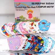 ready Masker Duckbill Anak 1 BOX ISI 50 Masker Anak 3Ply Motif murah