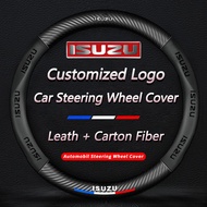 Isuzu Steering Wheel Cover Carbon Fiber Leather Car Steering Protective Cover for Isuzu Dmax Mux Car