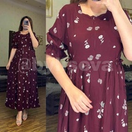 Daster Arab Daily Homey Tangan Balon • Dress Tali Samping Homedress Busui OOTD Outfit Kekinian Haria