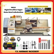 YJL- 900 WATT New Upgrade Brushless Motor Mini Lathe Digital Display 38mm Spindle Hole Lathe Machine