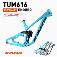 ☬Kinesis TUM616 Aluminum Shock Trail Frame 27.5+/29 Softtail ENDURO Endurance Mountain Bike S❂