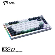 SARU KX-77 YOSEMITE ALUMINUM คีย์บอร์ดเคสอลูมิเนียม 75% มี Knob และไฟ RGB Hot Swap BT Wireless สินค้