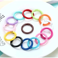 50 PCS DIY RING KEYCHAIN MONOCHROME I LOBSTER CLAPS RING KEYCHAIN