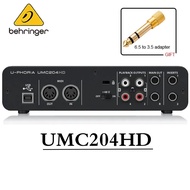 ☏Behringer UMC204HD/UMC202HD/ UMC22 Sound Card Audio Interface Recording Independent External So ☽♣