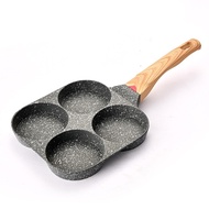 Non-stick Pan Frying Pan Four-Hole Omelet Pan Medical Stone Non-Stick Pan Household Breakfast Pan Burger Pan Egg Dumpling Pan Mini Frying Pan Multifunctional Frying Pan Non-Stick Breakfast Pan