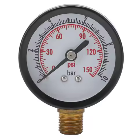Pressure Gauge Vertical Pressure Meter Liquid Monitoring Measurement 0‑10 Bar 0‑150 Psi G1/4in Conne
