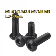 12.9 Grade High-Strength Round Head Hexagon Socket Screws Pan Head Screws Semicircle Cup Bolts M1.6/