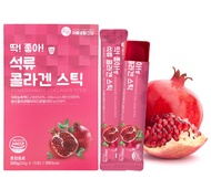 Pomegranate Collagen Jelly Stick 20g * 15 Stick 1,600mg Low Molecular Fish Collagen Anti-aging [DDAK