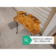 Solid Wood Side Table/Coffee Table. Wood Slab.