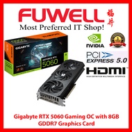 FUWELL - Gigabyte RTX 5060 Gaming OC with 8GB GDDR7 Graphics Card [3 Years Local Warranty]