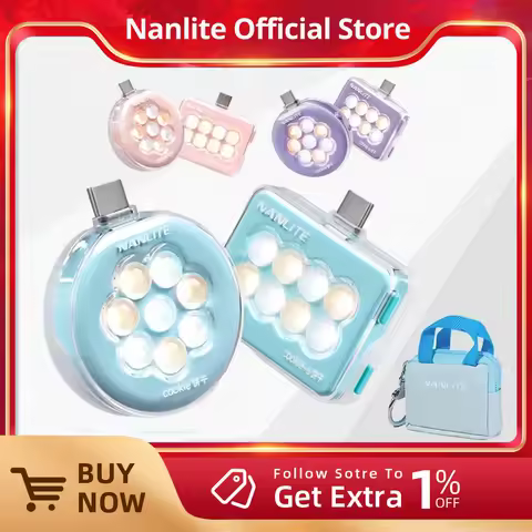 Nanlite Cookie Cookie-S Bi-color Pocket Light 2.3w 3200-5600K Mini Photography Fill Lighting 3 Color