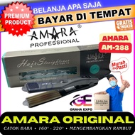 Amara Catok Plat Genteng Lebar Tipe AM 288A Hair Styling Pengembang Rambut Zig Zag atau Baba Curly W