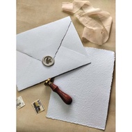 Handmade C5 White Envelope – Vintage & Unique, Recycled Paper