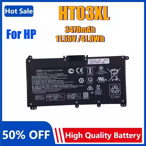 3470mAh Replacement Laptop Battery HT03XL for HP L11119-855 L11421-1C1 L11421-2C2 L11 Pavilion 15-CW