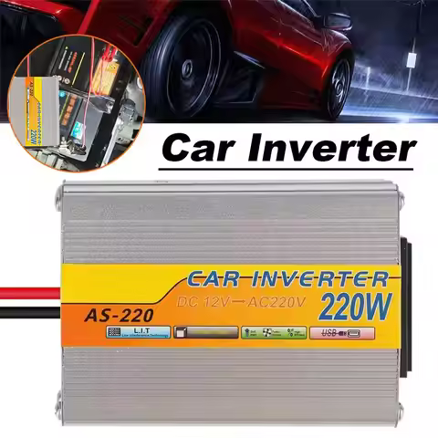 Car Mounted Solar Inverter 220W Power Inverter USB Battery Voltage 220V Transformer Portable DC To C