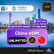 【中国 China eSIM】【Unlimited Data】【5G】【China Mobile 中国移动】China eSIM China Travel eSIM for China 中国 eSIM