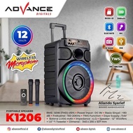 Advance Speaker K-1206 Meeting Portable Bluethooth 12 Inch Free 2 Mic