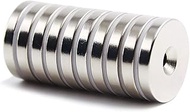 10 Pieces 20 x 5mm with 5mm Countersunk Hole Permanent Disc Rare Earth Fastener Magnets Refrigerator