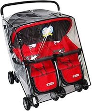 Universal Stroller Raincover Twins Strollers Double Side by Side Baby Stroller rain Cover for Pushch