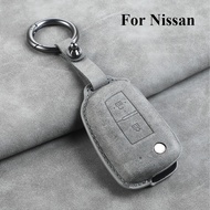 Leather Car Key Cover Car Key Case 2/3 Button for Nissan Qashqai J11 X-trail Murano Maxima Tiida Alt