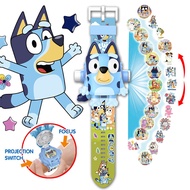 Bluey And Bingo Anime Toy Watch 24 Styles Cartoon Figure Pictures Projection Watch Digital Electroni