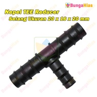 TEE REDUCER nipple 20 mm to 16 mm PE Hose Connection Connector Hydroponic Irigis Water PE20-05