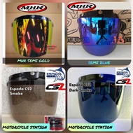 MHR / CS2 3 PIN Helmet VISOR 3 BUTTON Helmet VISOR Siang Malam / Smoke / Rainbow