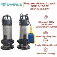 Submersible pump, 370W (0.5HP) sump pump, 304 Swirls stainless steel body - Submersible water pump