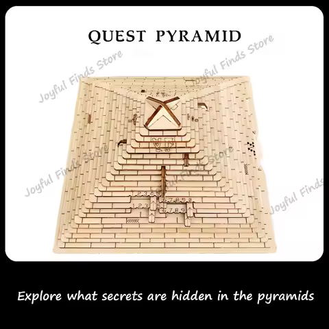 Surprise Gift Quest Pyramid Puzzle Box With Hidden Compartment Brain Teaser Games For Adults Kids IQ