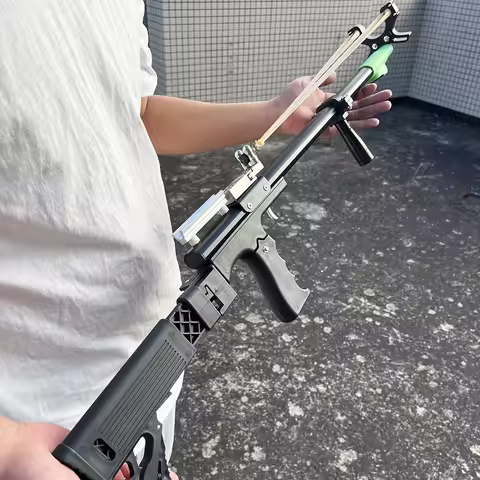 Powerful metal slingshot, trigger slingshot, outdoor hunting catapult, with folding telescopic shoul