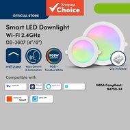 Smart LED Downlight 6 Inch – 12W – 16M Colors – Tunable White – App & Voice Control – No Hub – 1200l
