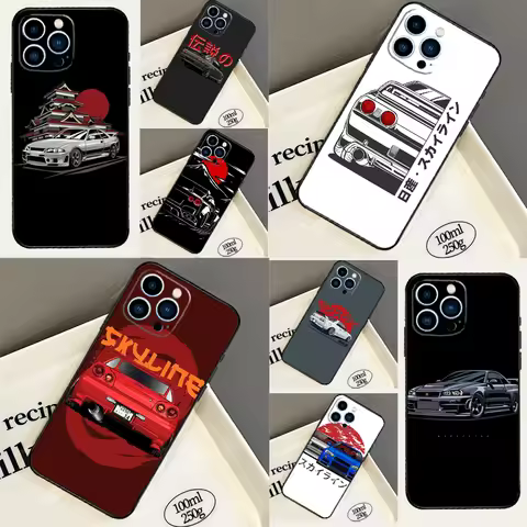 JDM Skyline Car Case For Huawei Nova Y73 Y90 Y70 Y72 Y61 Y91 7i 8i 11i 12i 12s 9 10 SE P30 P40 Lite 