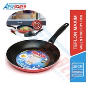 Teflon Maxim Asli Valentino Frypan [26 CM] / Teplon Anti Lengket / Wajan Anti Lengket / Teflon Pangg