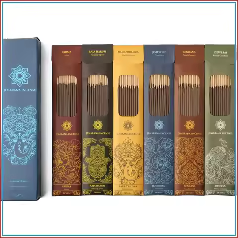 144-Piece Incense Sticks Variety Pack: 6 Exotic Scents, 24 Each - Lotus, Sandalwood, Gardenia, Amber