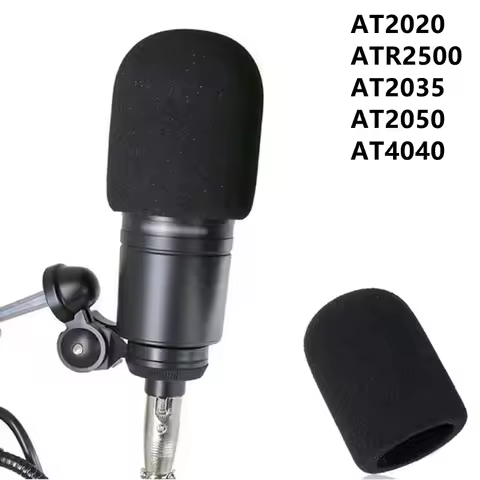 AT2020 Microphone Foam Cover, Windscreen Pop Filter for Audio Technica ATR2500 AT2035 AT2050 AT4040 