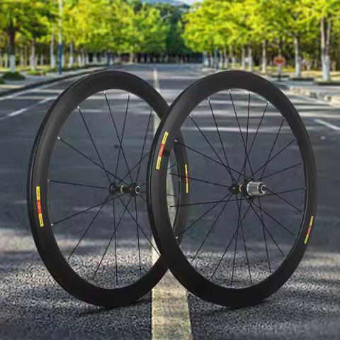 RUJIXU 700C 50mm Ultra light bike road wheels redhub16/ 21H V Brake Road Wheelset Aluminium Alloy Ro